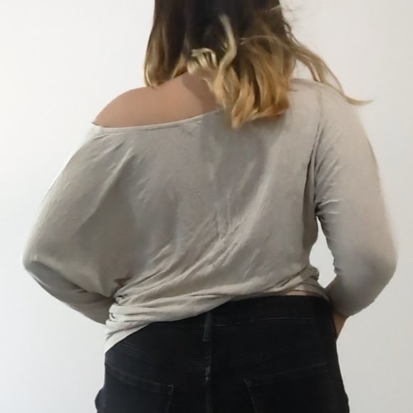 Banana Republic beige off the shoulder top size XS - Picture 3 of 5